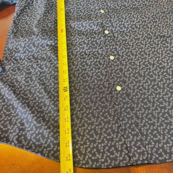 Chaps Mens Long Sleeve Button-Up‎ Shirt blue Size Medium Stretch easy care - Picture 7 of 7